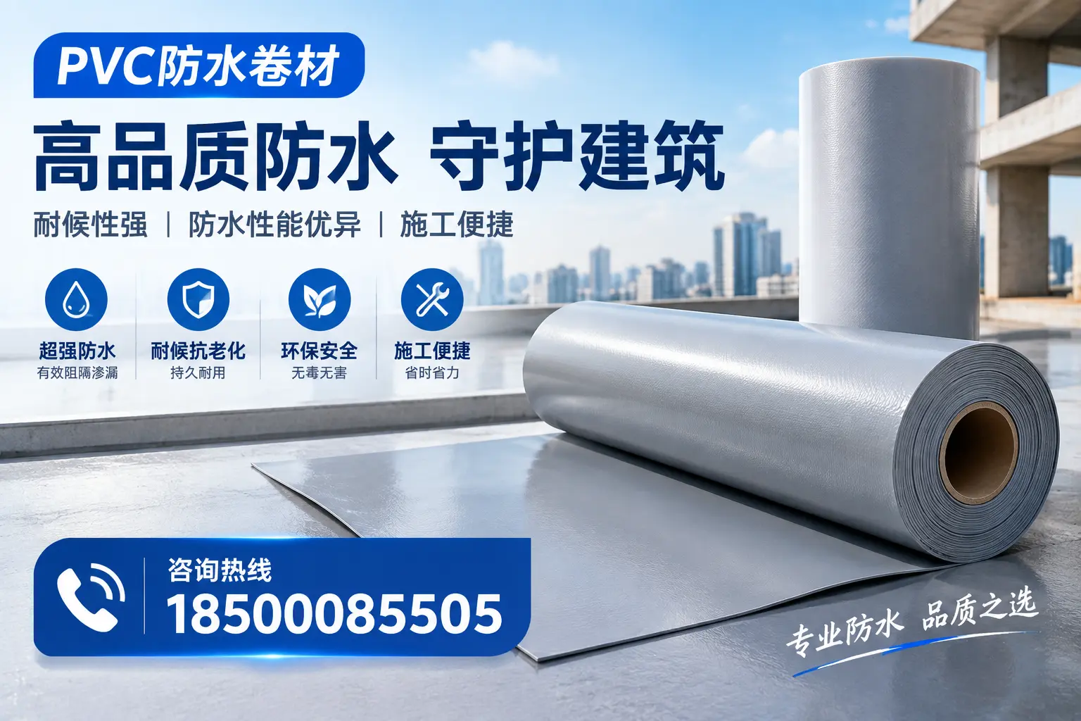 PVC防水卷材的防水效果评测，适合廊坊的科学依据
